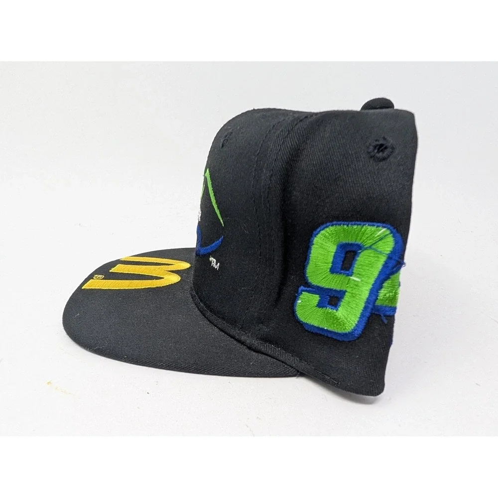 VINTAGE Bill Elliott Batman Forever Hat Cap Snap Back Mens One Size Black NASCAR